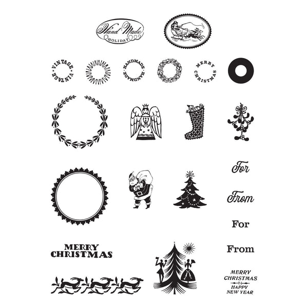 Hand Made Holidays Clear Stamps from the Christmas Flea Market Finds Collection by Cathe Holden product image 1