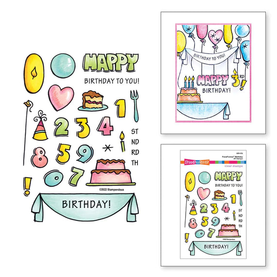 Stampendous FransFormer™ Birthday Clear Stamps