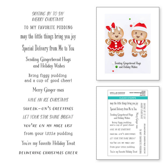 Dancin' Christmas Sentiments Clear Stamp Set