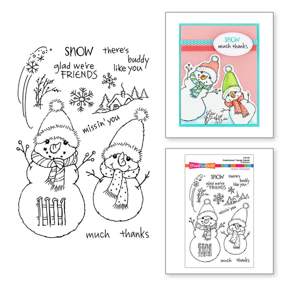 Stampendous FransFormer Snowy Friends Clear Stamp Set from the Cool Fransformers Collection