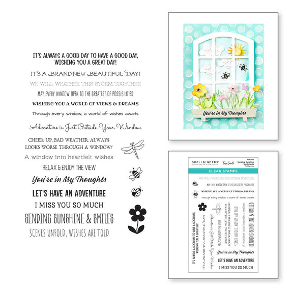 Sending Sunshine Sentiments Clear Stamp Set by Tina Smith