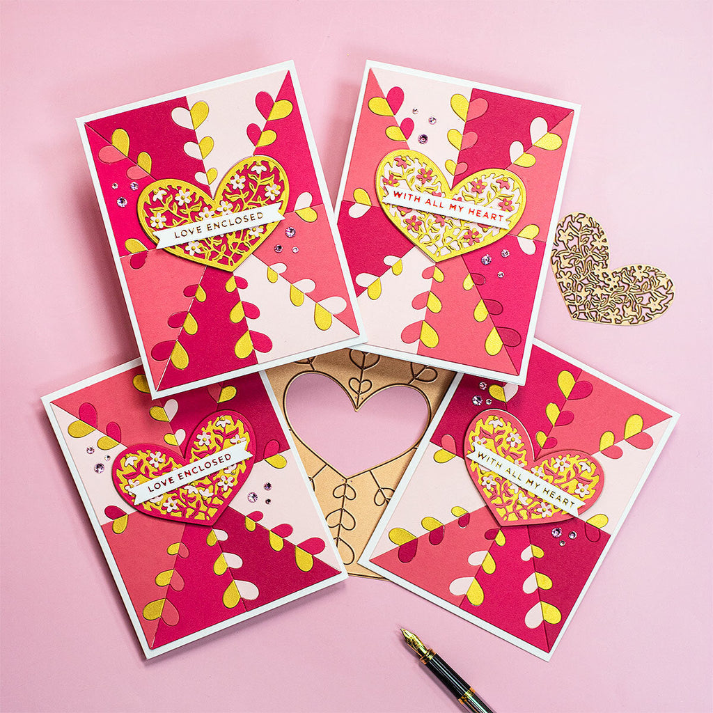 A Lotta Heart- Small Die of the Month (DOM-JAN22) very pink group project lifestyle photo 