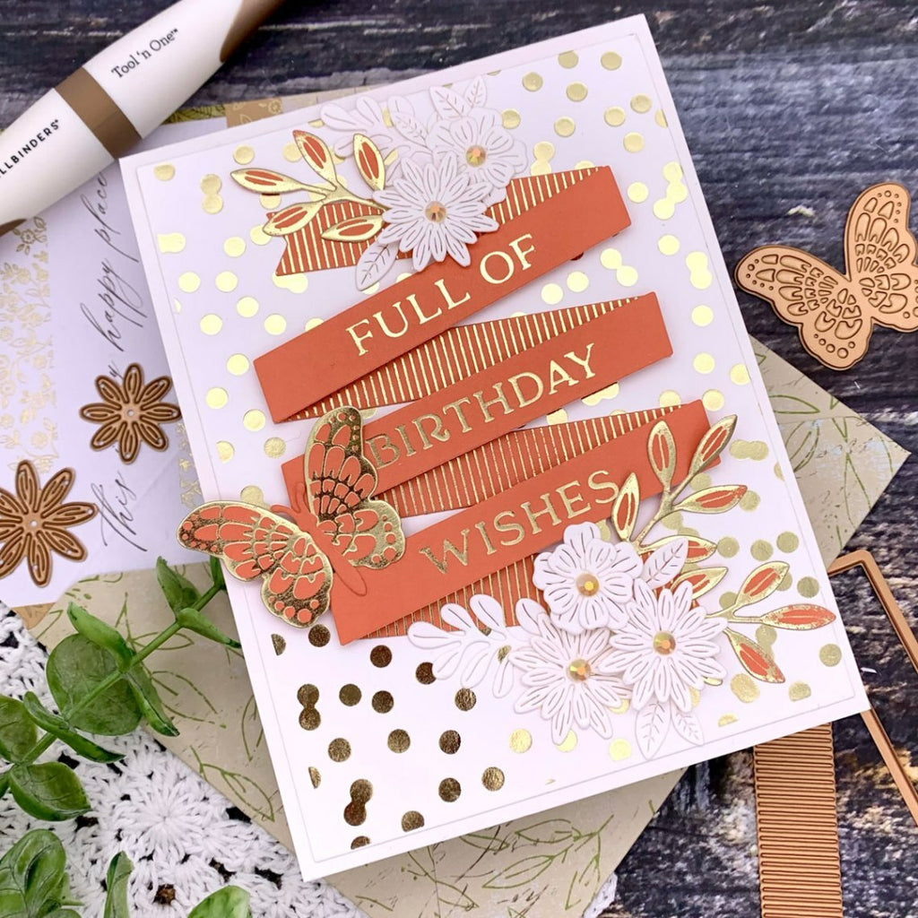 Mini Blooms and Sprigs Etched Dies from the Slimline Collection (S2-314) Natasha Vacca Example 2